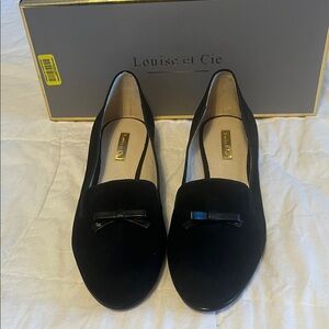 Louise et Cie Black Flats with Bow Detail